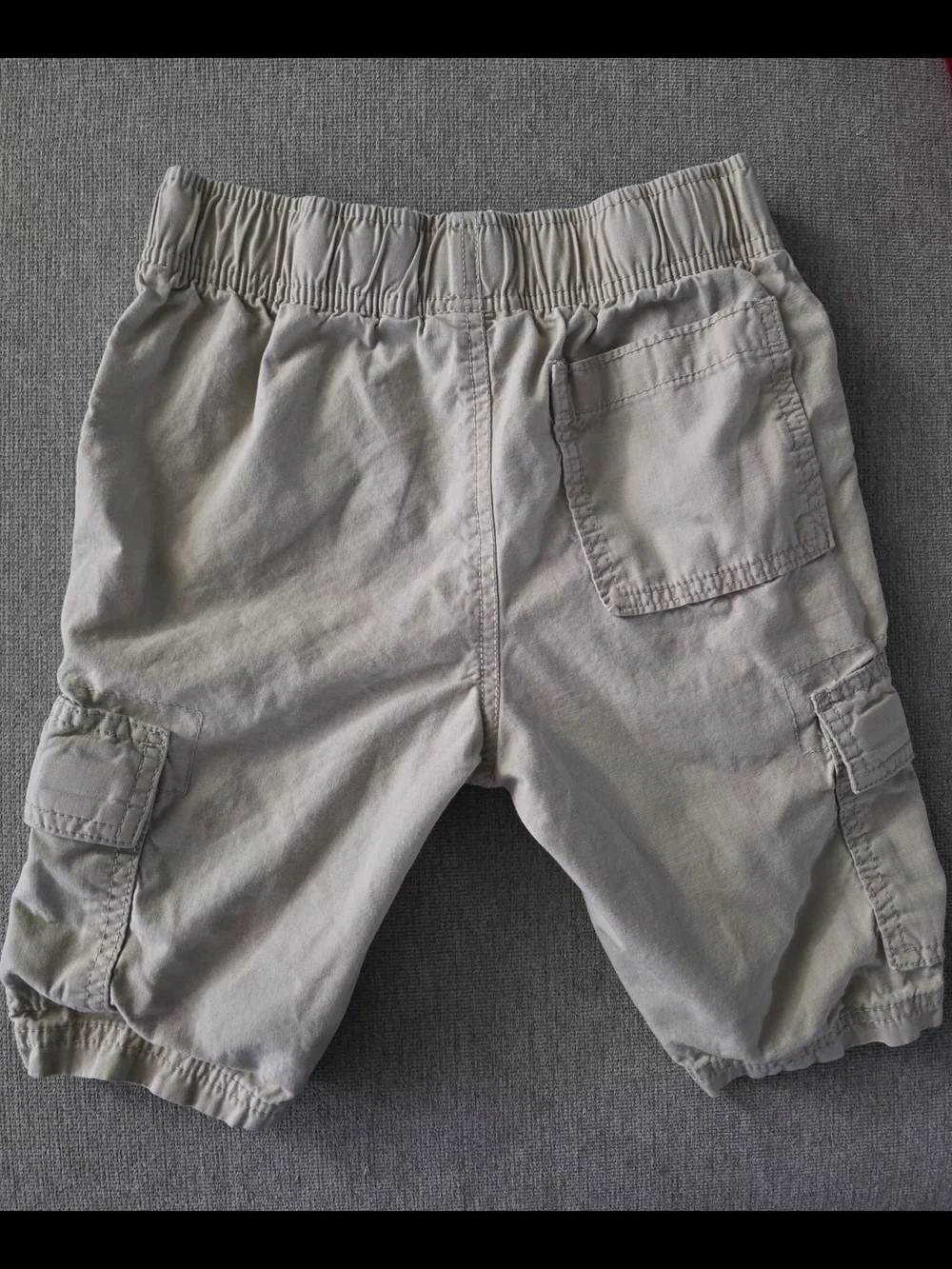 The Children's Place Boys Outfit 7/8 White Button Down Shirt & Khaki Cargo Short